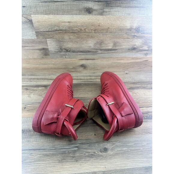 BUSCEMI Alice Clip High-Top Sneakers RED gold plated paired Size 41 8 - Picture 2 of 8